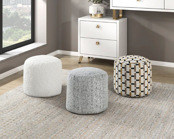 English Elm Pouf Chenille Ombre Cylindrical Accent Seat for Living Room Bedroom or Reading Nook B011P581880