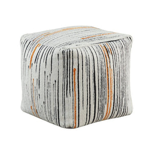English Elm Pouf Geometric Jacquard Square Ottoman Bold Bohemian Accent for Living Room Seating B011P581883