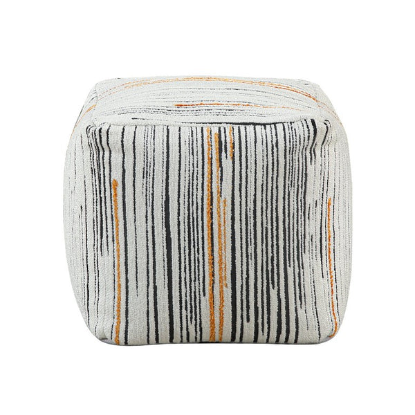 English Elm Pouf Geometric Jacquard Square Ottoman Bold Bohemian Accent for Living Room Seating B011P581883