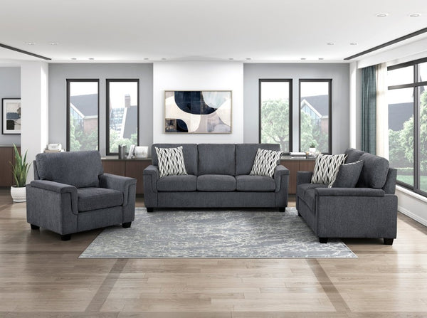 English Elm Chair with Chenille Upholstery Pocket Coil Seating and Sleek Contemporary Exposed Legs B011P581954