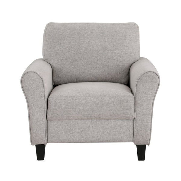 English Elm Swivel Accent Chair Chenille Upholstered Walnut Frame Mid-Century Living Room Seat Sand Solid Wood 37 L x 34 W x 34.5 H B011P581958