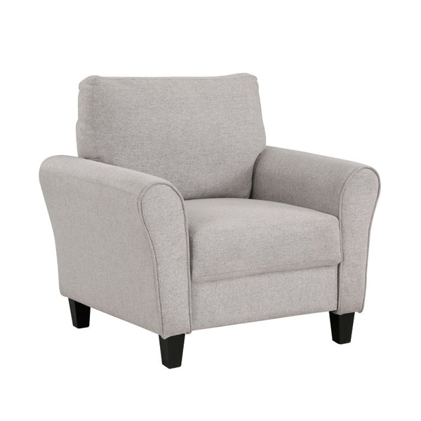 English Elm Swivel Accent Chair Chenille Upholstered Walnut Frame Mid-Century Living Room Seat Sand Solid Wood 37 L x 34 W x 34.5 H B011P581958