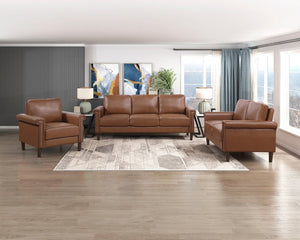 English Elm Chair Club Style Faux Leather Nailhead Accent Seat with Dark Wood Legs for Any Room B011P581962