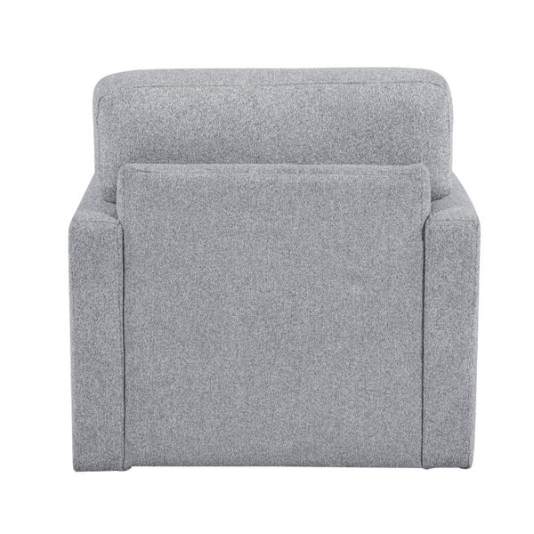 English Elm Swivel Accent Chair Boucle Upholstered with Lumbar Pillow for Living Room Comfort B011P581966