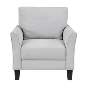 English Elm Chair Textured Polyester Upholstered Accent Seat with Pocket Coil Cushion for Living Rooms B011P581979