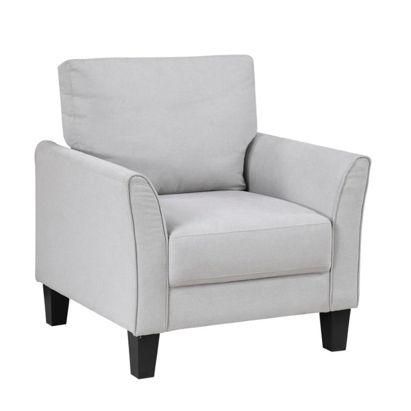 English Elm Chair Textured Polyester Upholstered Accent Seat with Pocket Coil Cushion for Living Rooms B011P581979