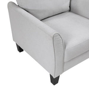 English Elm Chair Textured Polyester Upholstered Accent Seat with Pocket Coil Cushion for Living Rooms B011P581979