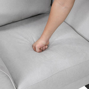 English Elm Chair Textured Polyester Upholstered Accent Seat with Pocket Coil Cushion for Living Rooms B011P581979