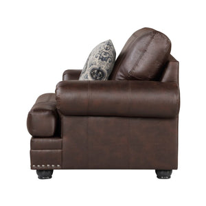 English Elm Swivel Accent Chair Chenille Upholstered Walnut Frame Mid-Century Living Room Seat Dark Brown Microfiber 47.5 L x 40.5 W x 39.5 H B011P581994