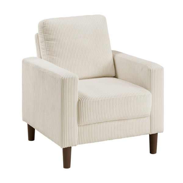 English Elm Swivel Accent Chair Chenille Upholstered Walnut Frame Mid-Century Living Room Seat Beige Solid Wood 32 L x 34 W x 36.5 H B011P581998