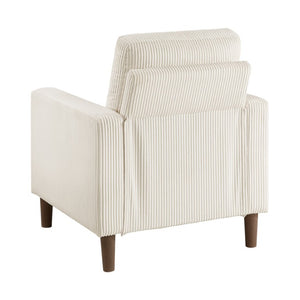 English Elm Swivel Accent Chair Chenille Upholstered Walnut Frame Mid-Century Living Room Seat Beige Solid Wood 32 L x 34 W x 36.5 H B011P581998