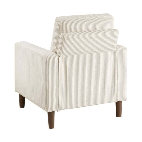 English Elm Swivel Accent Chair Chenille Upholstered Walnut Frame Mid-Century Living Room Seat Beige Solid Wood 32 L x 34 W x 36.5 H B011P581998