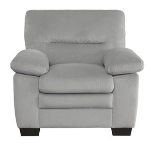 English Elm Chair Pillow Top Arms Textured Gray Polyester Upholstery Transitional Living Room Accent B011P582008