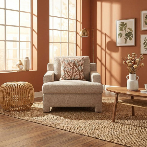 English Elm Swivel Accent Chair Chenille Upholstered Walnut Frame Mid-Century Living Room Seat Taupe Chenille 39 L x 40.5 W x 36 H B011P582015