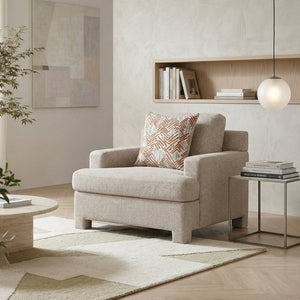 English Elm Swivel Accent Chair Chenille Upholstered Walnut Frame Mid-Century Living Room Seat Taupe Chenille 39 L x 40.5 W x 36 H B011P582015