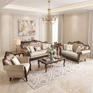 English Elm Chair Button Tufted European Accent Armchair with Jacquard Damask and Crystal Embellishments B011P582016
