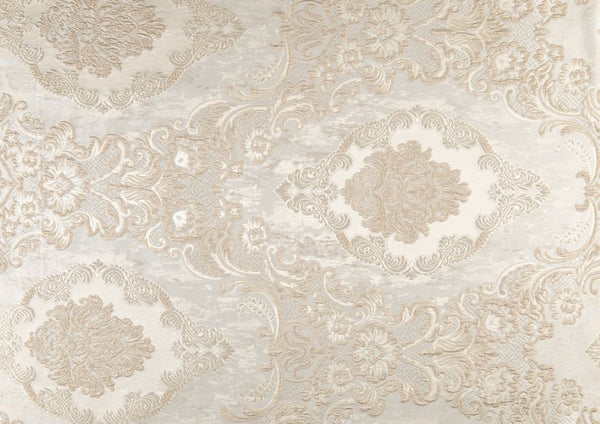 English Elm Chair Button Tufted European Accent Armchair with Jacquard Damask and Crystal Embellishments B011P582016
