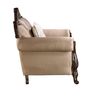 English Elm Chair Button Tufted European Accent Armchair with Jacquard Damask and Crystal Embellishments B011P582016