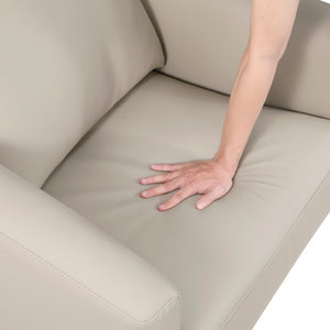English Elm Swivel Accent Chair Top Grain Leather Barrel Arm Design with Pocket Coil Seat Support B011P582020