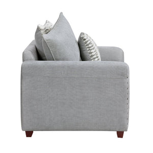 English Elm Chair Oversized Chenille Accent Seat with Nailhead Trim and Solid Wood Legs for Living B011P582021