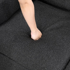 English Elm Swivel Barrel Lounge Chair Boucle Fabric Coil Cushion Seat for Living Room Comfort B011P582030