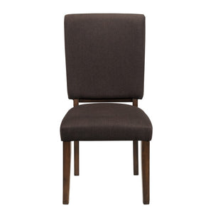 English Elm Side Chairs Set of Two Walnut Veneer Frame Polyester Seat Transitional Dining Room B011P582735