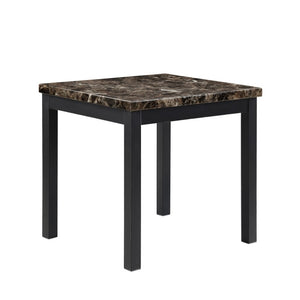 English Elm Occasional 3 Piece Faux Marble and Matte Black Metal Living Room Table Set B011P582774