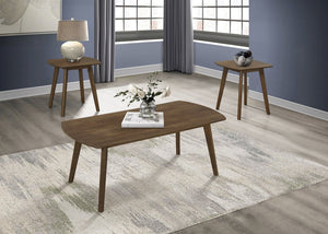 English Elm Occasional 3 Piece Mid-Century Modern Set with Warm Walnut Finish for Living Room B011P582775