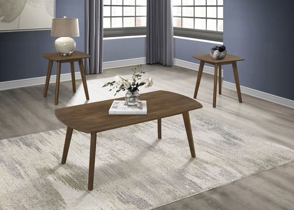 English Elm Occasional 3 Piece Mid-Century Modern Set with Warm Walnut Finish for Living Room B011P582775