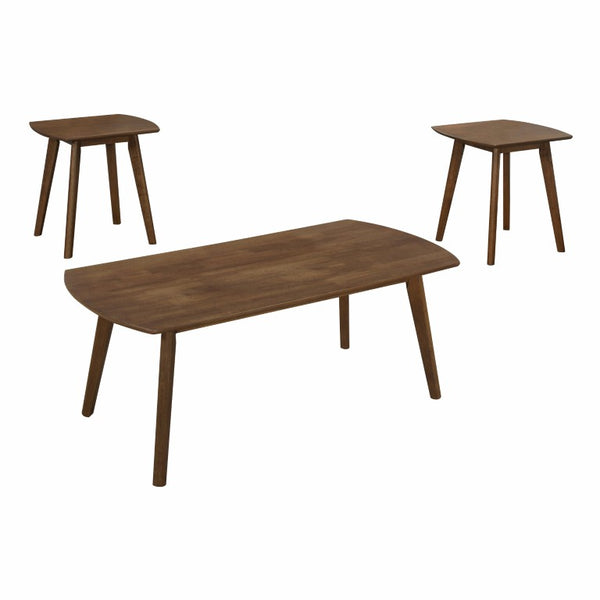 English Elm Occasional 3 Piece Mid-Century Modern Set with Warm Walnut Finish for Living Room B011P582775