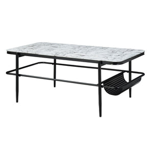 English Elm Occasional 3 Piece Set Fluted Glass Tops and Matte Black Metal Base for Living Rooms B011P582778