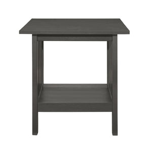 English Elm Occasional 3 Piece Arts and Crafts Table Set with Slat Detail and Antique Gray Wood B011P582779