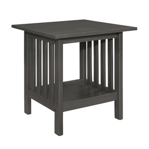 English Elm Occasional 3 Piece Arts and Crafts Table Set with Slat Detail and Antique Gray Wood B011P582779