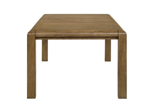 English Elm 1Pc Extendable Rectangular Dining Table Plank Top Warm Brown Farmhouse Modern B011P582807
