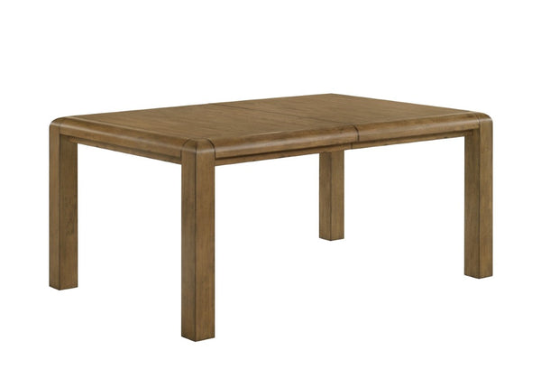English Elm 1Pc Extendable Rectangular Dining Table Plank Top Warm Brown Farmhouse Modern B011P582807