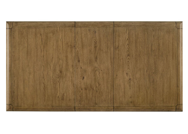 English Elm 1Pc Extendable Rectangular Dining Table Plank Top Warm Brown Farmhouse Modern B011P582807