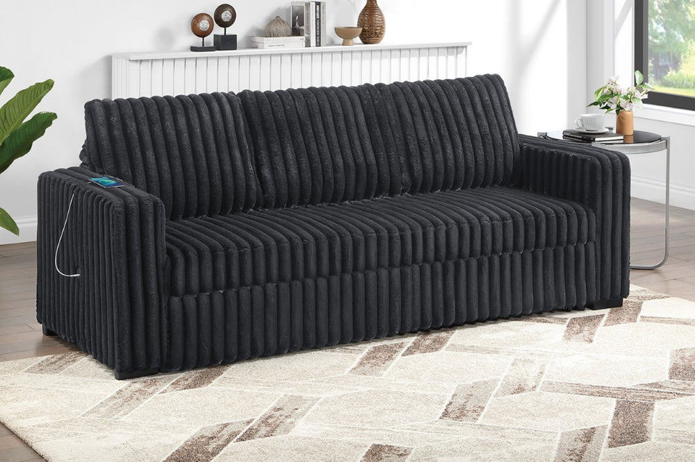 English Elm Sleeper Sofa Convertible Pull Out Bed Jumbo Corduroy Channel Tufted Living Room B011P584201