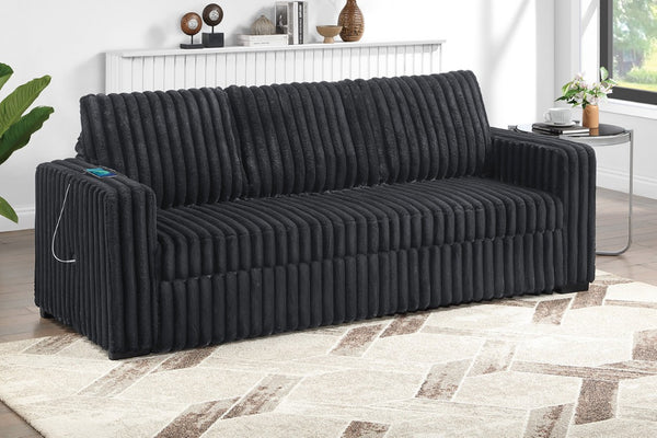 English Elm Sleeper Sofa Convertible Pull Out Bed Jumbo Corduroy Channel Tufted Living Room B011P584201