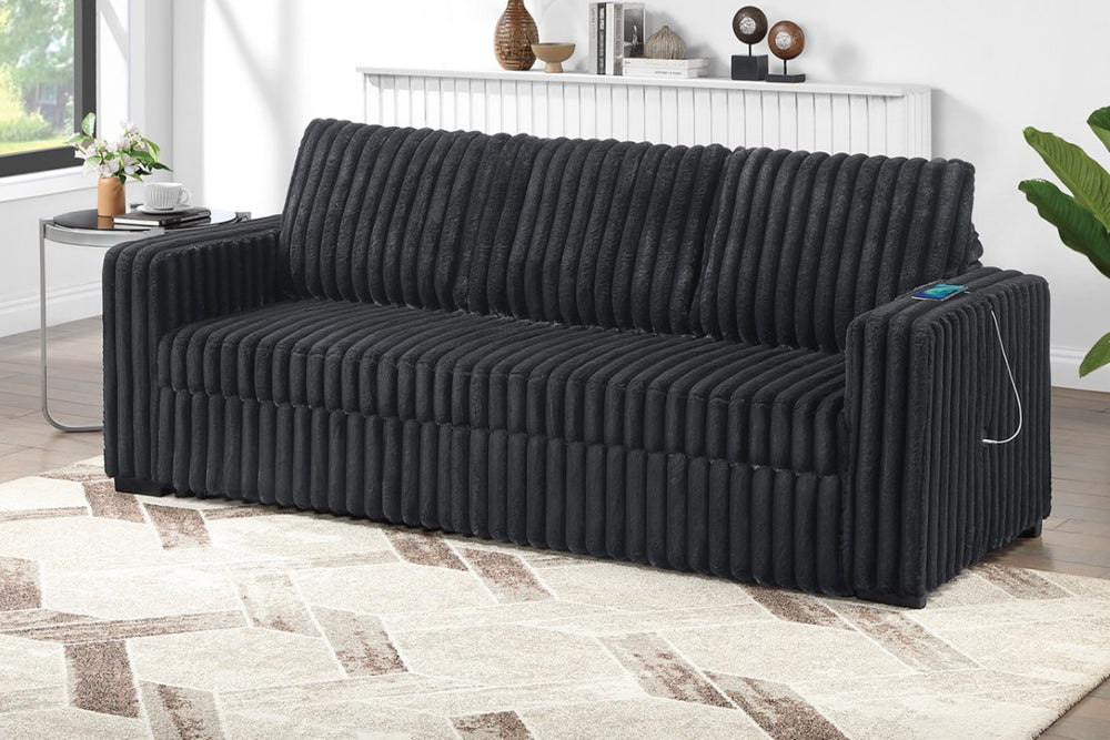English Elm Sleeper Sofa Convertible Pull Out Bed Jumbo Corduroy Channel Tufted Living Room B011P584201