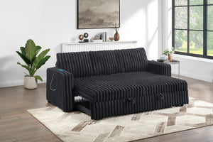 English Elm Sleeper Sofa Convertible Pull Out Bed Jumbo Corduroy Channel Tufted Living Room B011P584201
