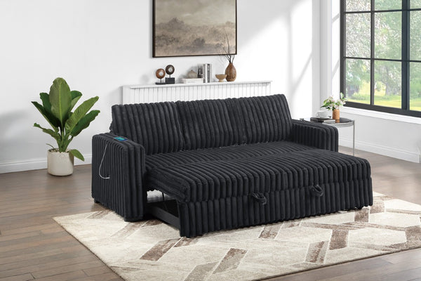 English Elm Sleeper Sofa Convertible Pull Out Bed Jumbo Corduroy Channel Tufted Living Room B011P584201
