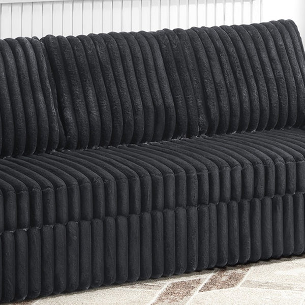 English Elm Sleeper Sofa Convertible Pull Out Bed Jumbo Corduroy Channel Tufted Living Room B011P584201