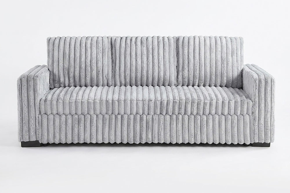 English Elm Sleeper Sofa with Pull Out Bed Jumbo Corduroy Channel Tufted Living Room Couch B011P584202