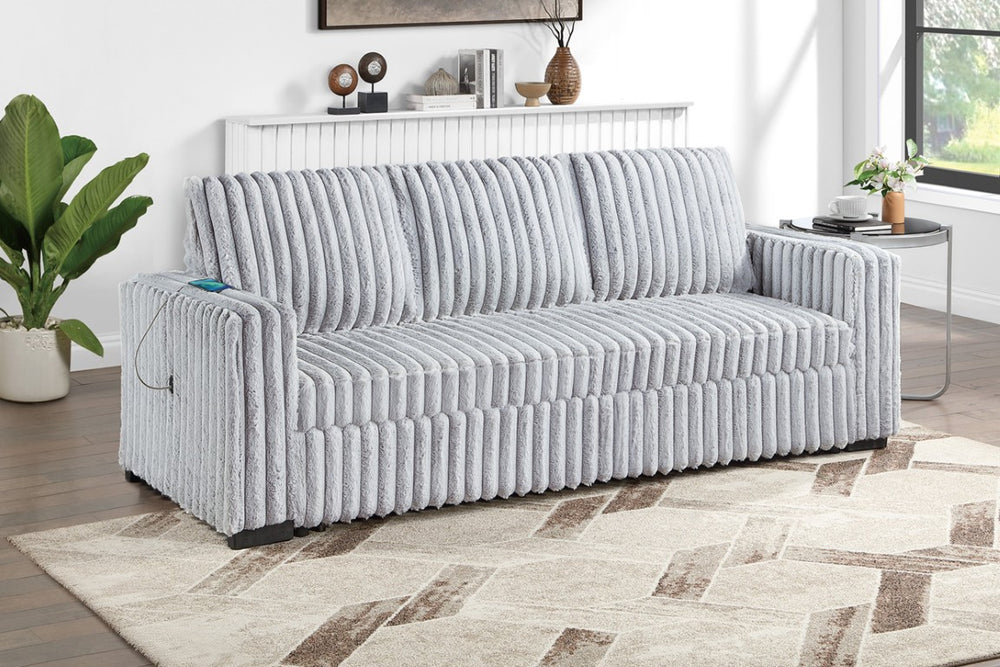 English Elm Sleeper Sofa with Pull Out Bed Jumbo Corduroy Channel Tufted Living Room Couch B011P584202