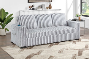 English Elm Sleeper Sofa with Pull Out Bed Jumbo Corduroy Channel Tufted Living Room Couch B011P584202