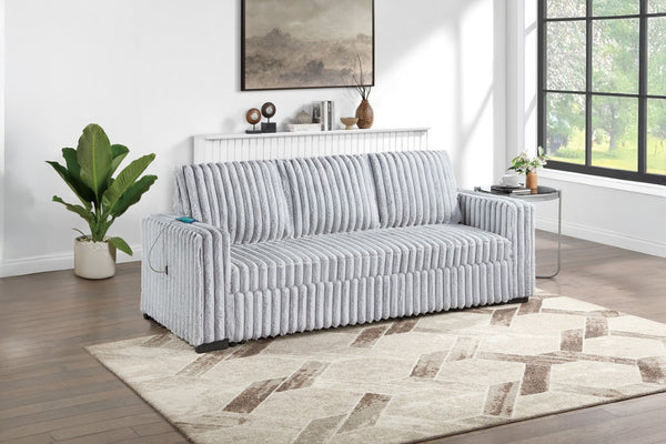 English Elm Sleeper Sofa with Pull Out Bed Jumbo Corduroy Channel Tufted Living Room Couch B011P584202