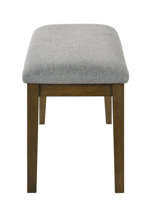 English Elm 1Pc Upholstered Dining Bench Solid Wood Frame Padded Seat Farmhouse or Modern Table B011P584215