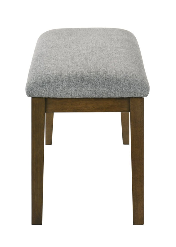 English Elm 1Pc Upholstered Dining Bench Solid Wood Frame Padded Seat Farmhouse or Modern Table B011P584215