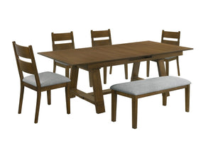 English Elm 1Pc Upholstered Dining Bench Solid Wood Frame Padded Seat Farmhouse or Modern Table B011P584215