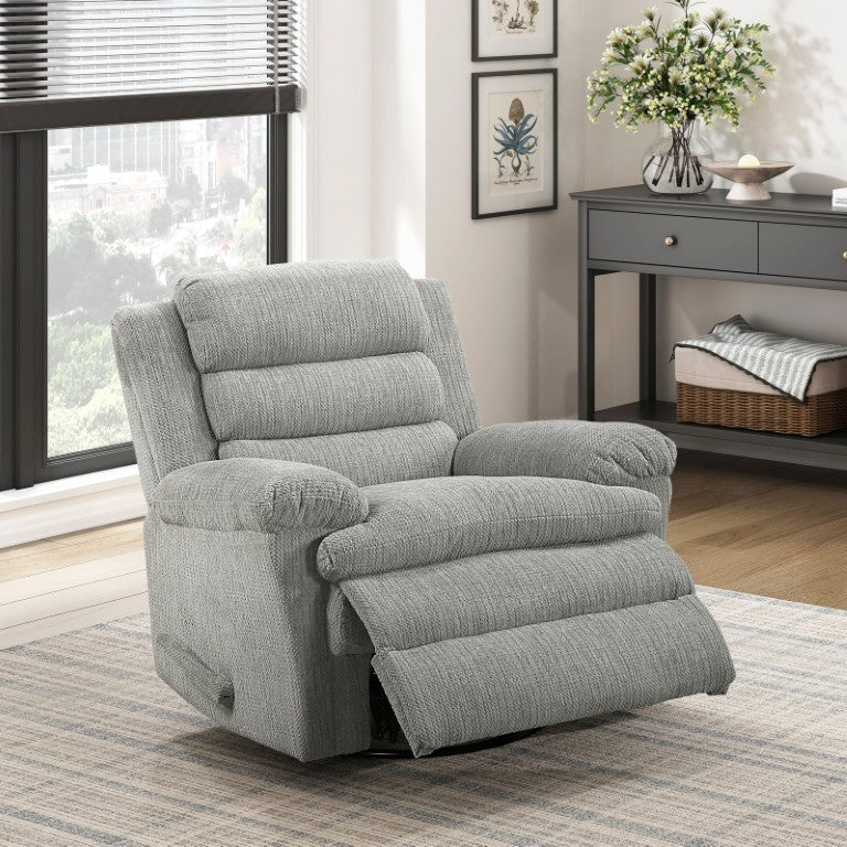 English Elm Glider Recliner with Swivel Base Microfiber Upholstery and Pocket Coil Support for Living Room B011P585125